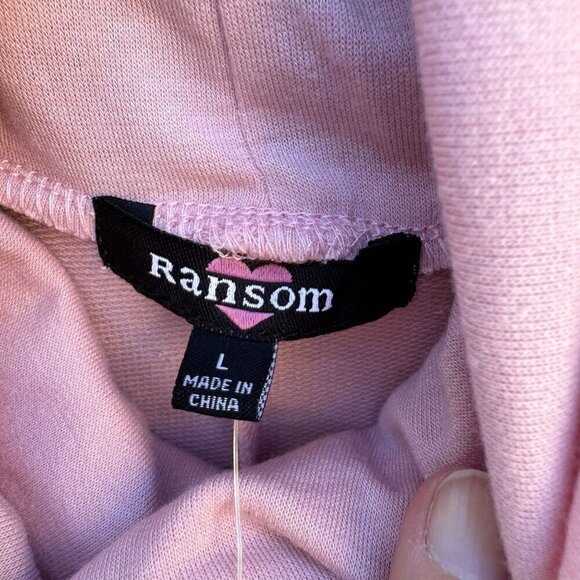 Ransom Womens Pink Cowl Neck Long Sleeve Lightweight Uneven Hem Turtleneck New L - Picture 6 of 10